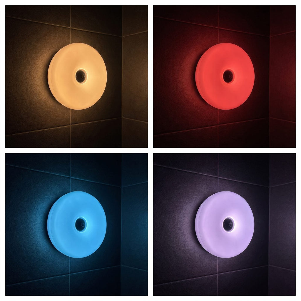 Auria Halo in amber, red, blue and lavender